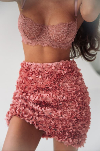 Blush bloom skirt