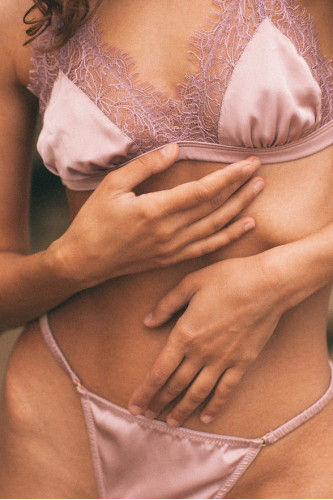 Samantha silk  pale rose set